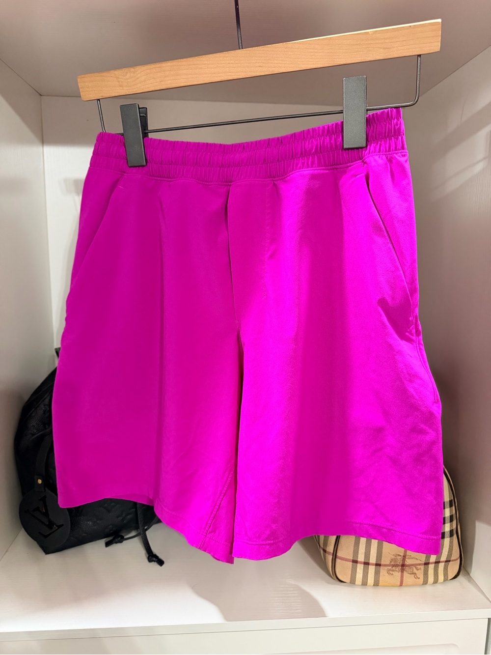 lululemon athletica Women's Fuchsia Elastic-Waist Athletic Shorts